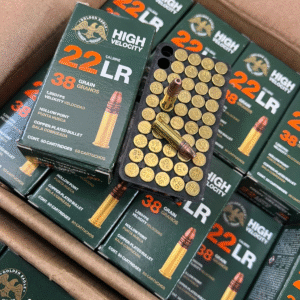 balas cal. .22 l.r. alta vel hp 1280fps 38gr g.e. cobreado punta hueca