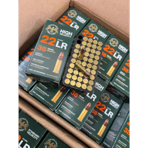 balas cal. .22 l.r. alta vel hp 1280fps 38gr g.e. cobreado punta hueca