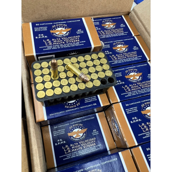 balas cal. .22 l.r. alta vel cpsp 1255fps 40gr g.e. cobreado punta sólida