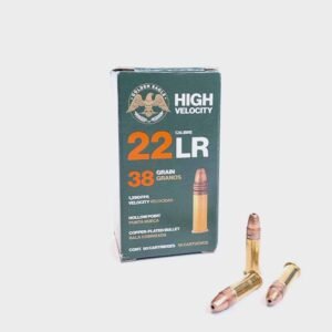 balas cal. .22 l.r. alta vel hp 1280fps 38gr g.e. cobreado punta hueca