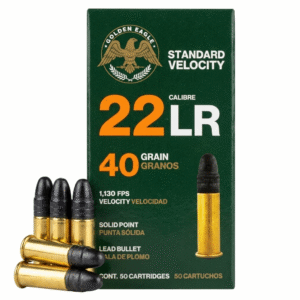 balas cal. .22 l.r. velocidad estándar golden eagle aguila mexico