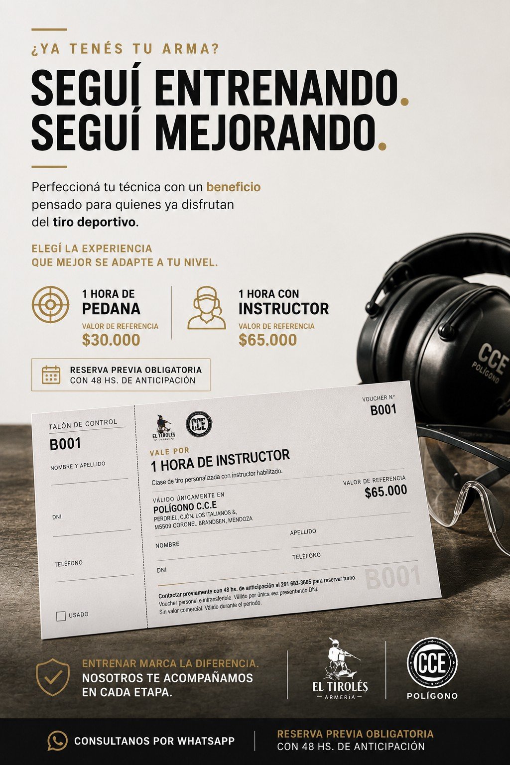 Horas de pedana e instructor Poligono CCE